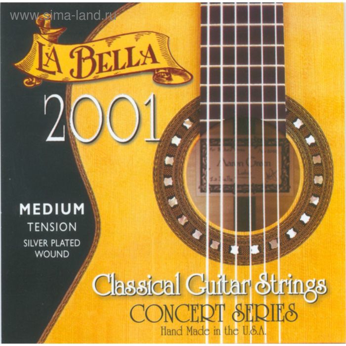 Струны для классической гитары La Bella 2001M 2001 Medium Tension