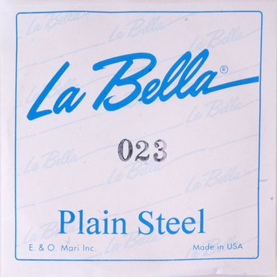 Отдельная стальная струна La Bella PS023 без оплетки, 023