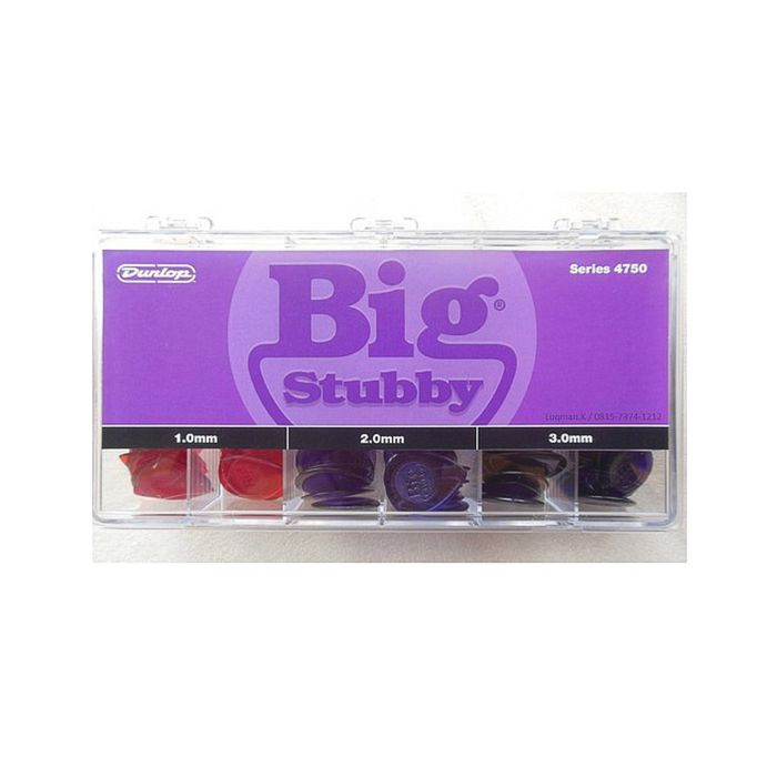 Коробка медиаторов Dunlop 4750 Big Stubby 144шт, 3 толщины