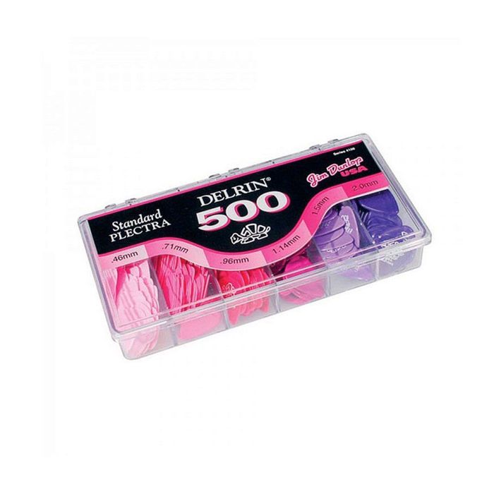 Коробка медиаторов Dunlop 4100 Delrin 500 324шт, 6 толщин