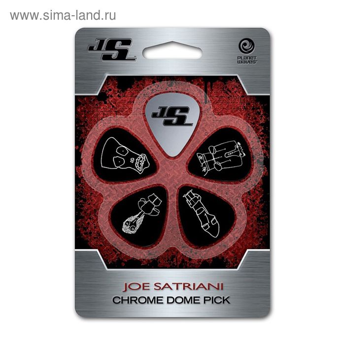 

Медиаторы Planet Waves JSCD-01 Joe Satriani Chrome Dome сталь