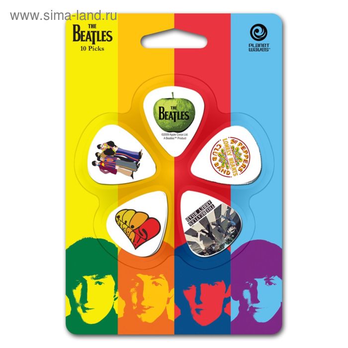 

Медиаторы Planet Waves 1CWH4-10B3 Beatles Albums 10шт, средние