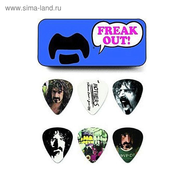 

Медиаторы Dunlop ZAPPT02M Frank Zappa 6шт, средние, в синей коробочке