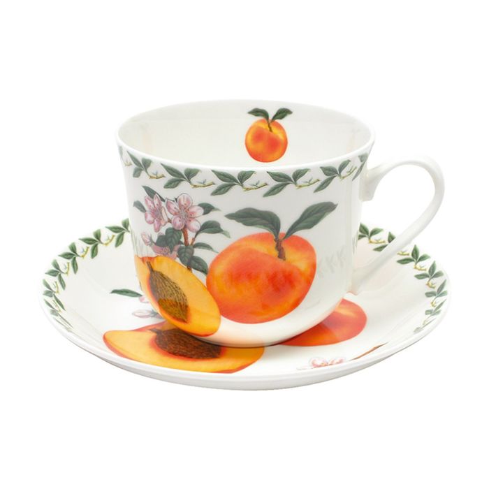 Чашка с блюдцем "Абрикос", в подарочной упаковке