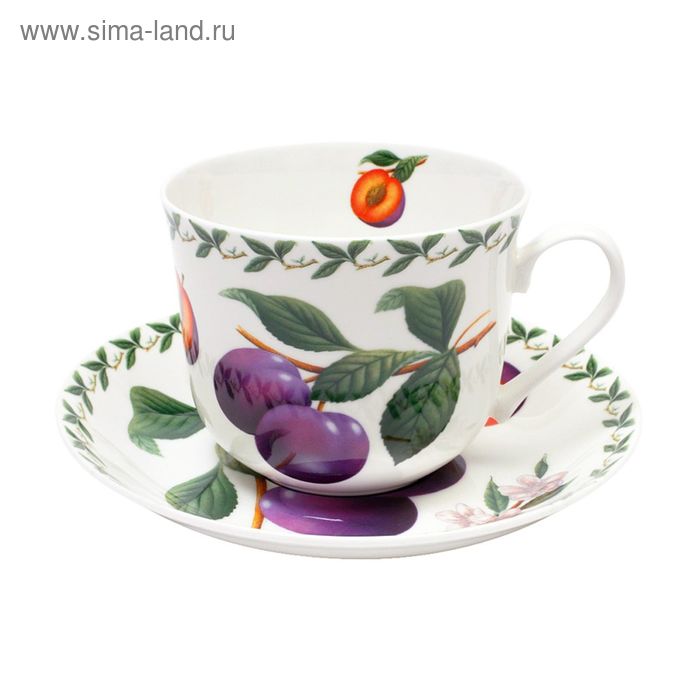 Чашка с блюдцем Слива 480 мл 1327₽