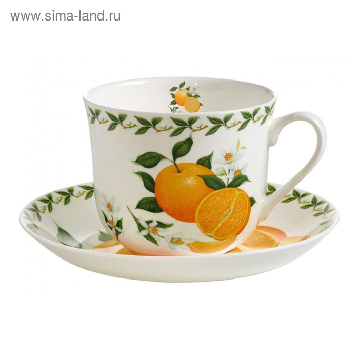 Чашка с блюдцем Апельсин 480 мл 1327₽