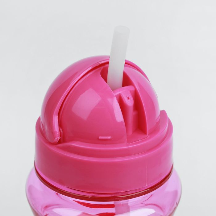 Поильник детский с трубочкой «Слоник», 380 мл, от 9 мес., цвет розовый