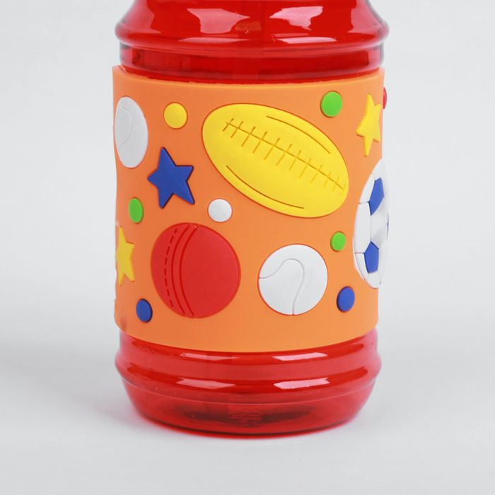 Поильник детский с трубочкой «Футбол», 380 мл, от 9 мес., цвет оранжевый