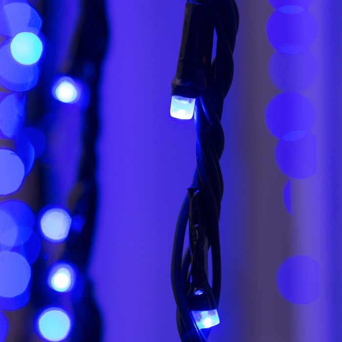 Гирлянда "Дождь" улич. Ш:2 м, В:3 м, Н.Т. LED-800-220V, контр. 8 р, СИНИЙ УЦЕНКА