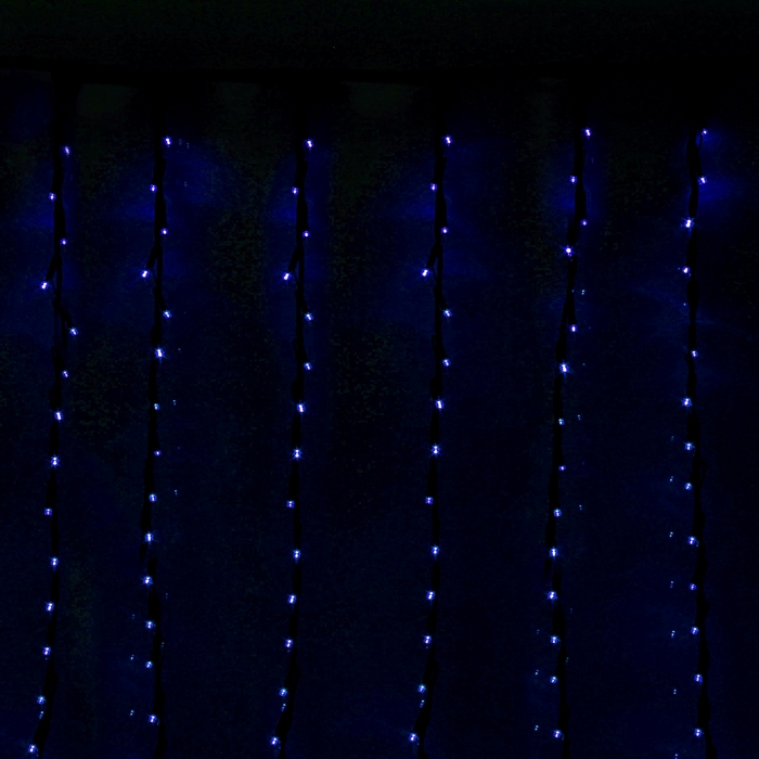 УЦЕНКА Гирлянда "Дождь" улич. УМС, Ш:2 м, В:3 м, Н.Т. LED-800-220V, БЕЗ контр. СИНИЙ