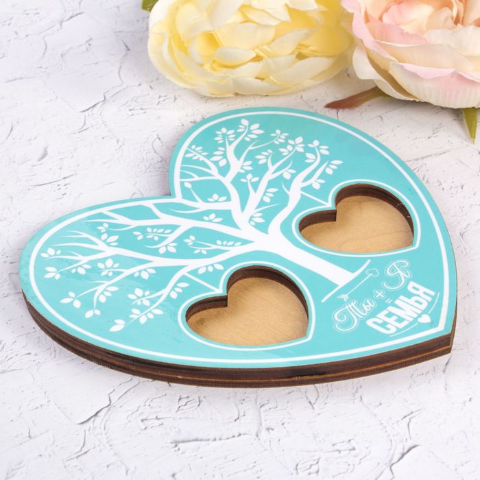 Подставка под кольца "Ты+я=Семья"