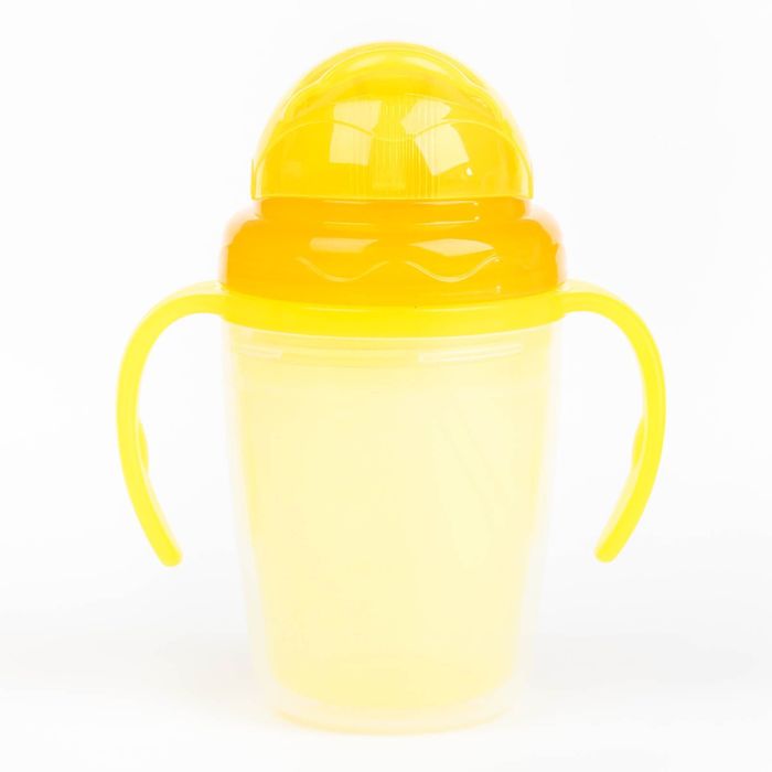 Поильник-стакан 2 в 1 с трубочкой, 230 мл, от 9 мес., цвета МИКС