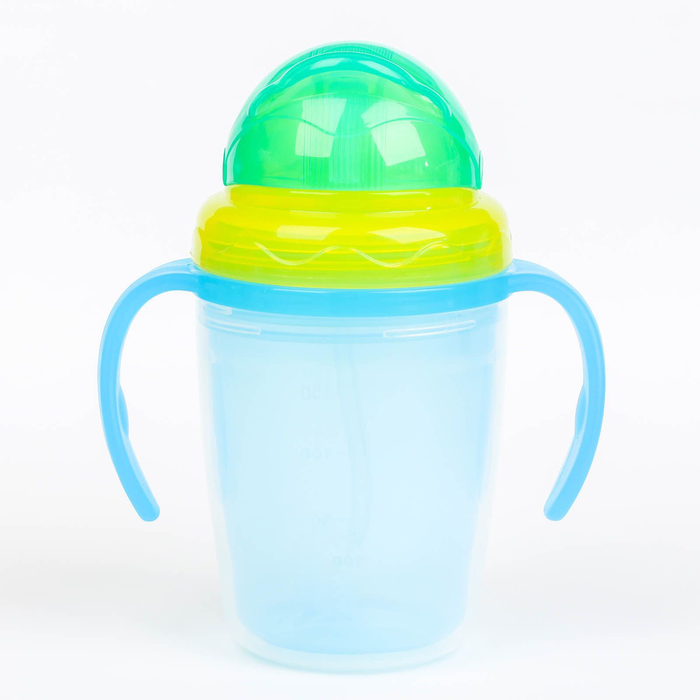 Поильник-стакан 2 в 1 с трубочкой, 230 мл, от 9 мес., цвета МИКС