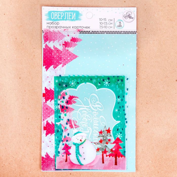 Ацетатные карточки в наборе «Волшебного Нового Года», 10 × 17,5 см