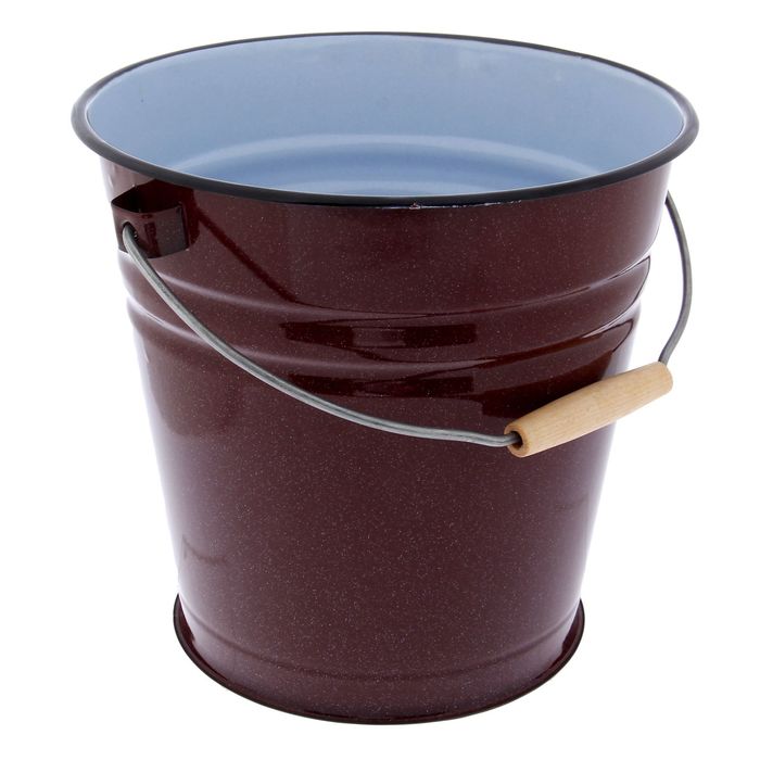 Ведро без крышки 12 л, цвет коричневый