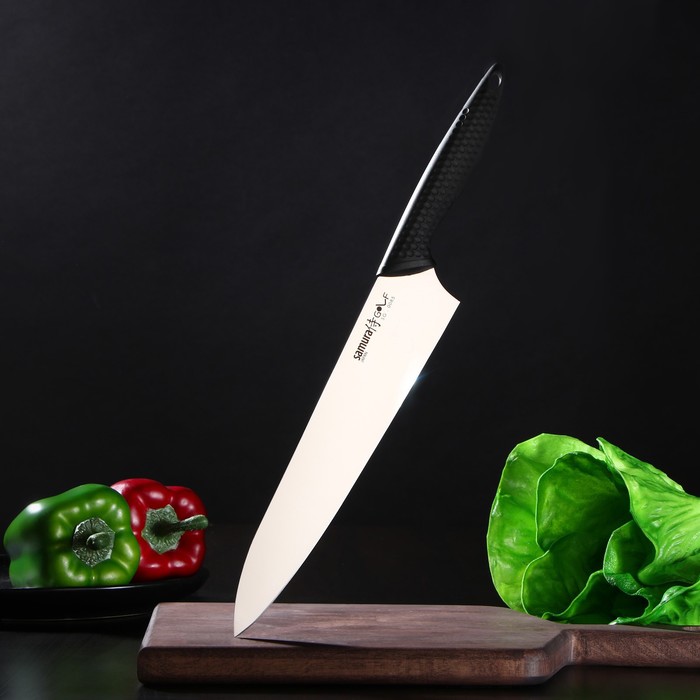 фото Нож кухонный samura golf, шеф, лезвие 22,1 см, aus-8