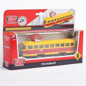 

Трамвай металлический, инерционный, двери открываются, 16,5 см