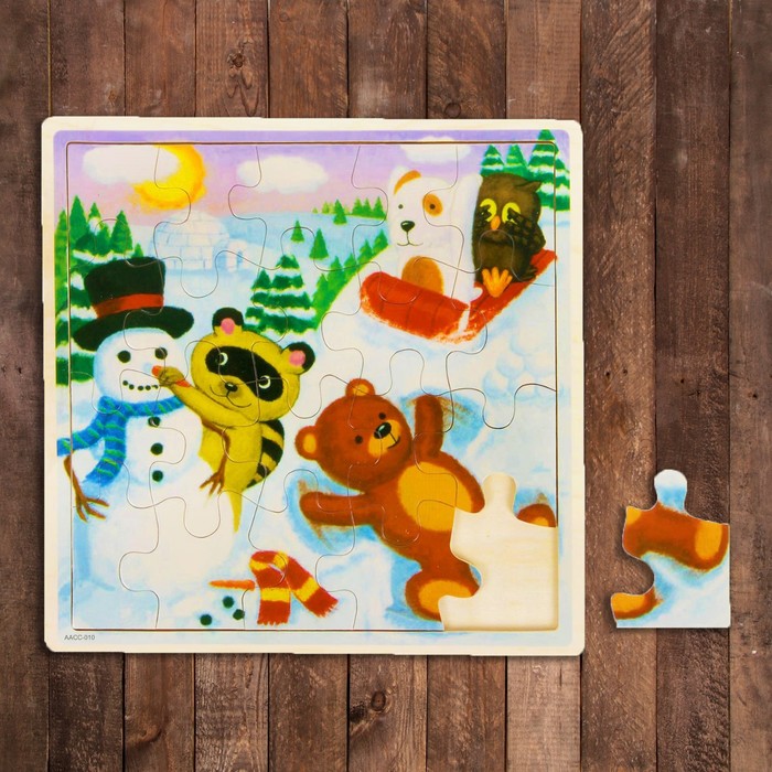 Пазл большой "Времена года. Зима", 20 элементов