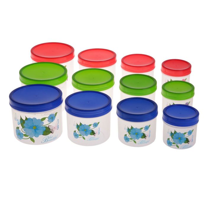 Набор банок для сыпучих продуктов 4 шт, 400/800/1000 мл