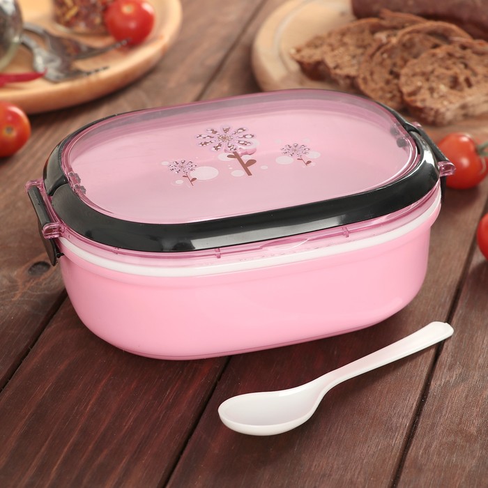 Ланч-бокс овальный "Грин", 2 уровня: 0,35 л, 1,1 л