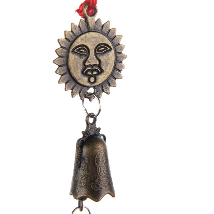 Колокольчик металл "Солнце" 6 монет 23х2,5 см