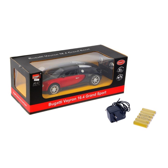 Машина радиоуправляемая "Bugatti Veyron", масштаб 1:14, работает от аккумулятора, свет , МИКС, mz 2032