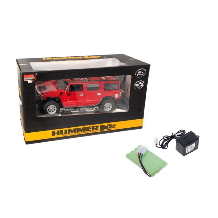 Машина радиоуправляемая "Hummer H2", масштаб 1:10, работает от аккумулятора, свет , МИКС, mz 2056A