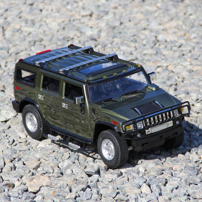 Машина радиоуправляемая "Hummer H2", масштаб 1:10, работает от аккумулятора, свет , МИКС, mz 2056A