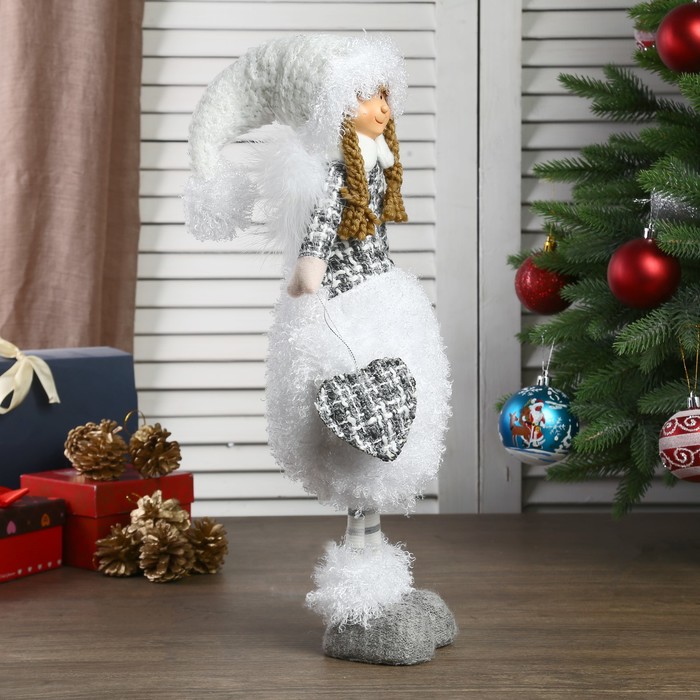 Кукла интерьерная "Ангел-девочка в платье с кудрявой юбочкой" 48 см