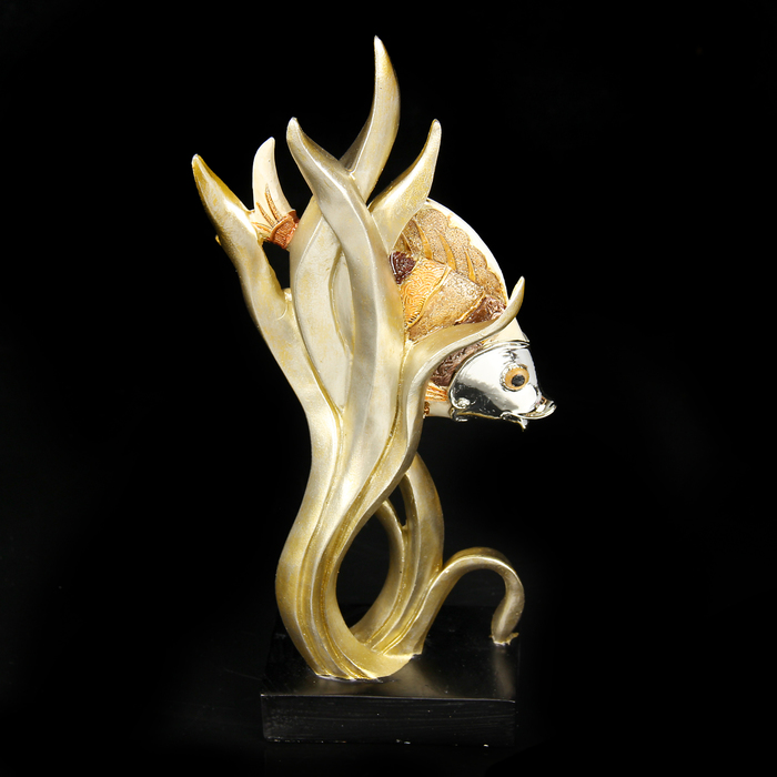 Сувенир полистоун зеркальные вставки "Рыбка в водорослях" 28х13,5х6,5 см