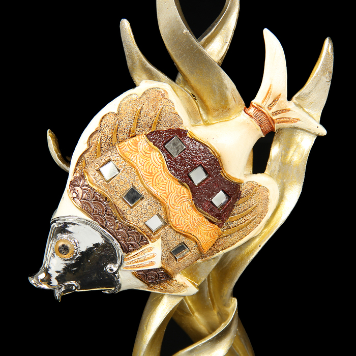 Сувенир полистоун зеркальные вставки "Рыбка в водорослях" 28х13,5х6,5 см