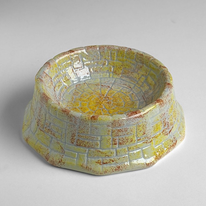 Миска керамическая "Антик", 15,5 х 5,5 см, 150 мл, золотистая