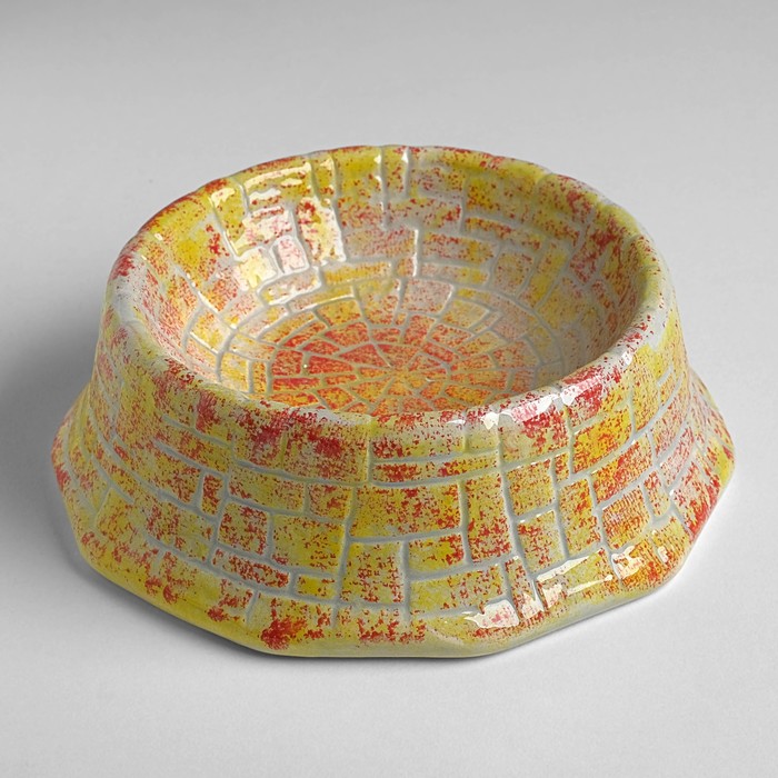 Миска керамическая "Антик", 15,5 х 5,5 см, 150 мл, красная