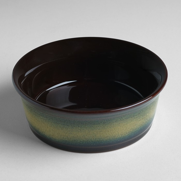 Миска керамическая "Фьюжн" перламутровая, 12,5 х 4,5 см, 280 мл, коричнево-золотистая