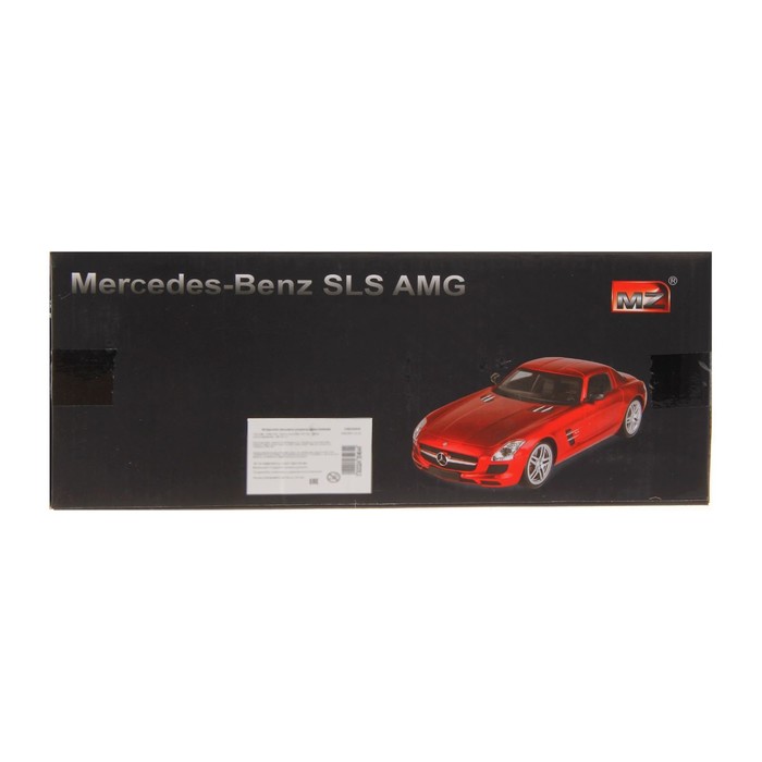Машина радиоуправляемая Mercedes-Benz SLS AMG, масштаб 1:24, работает от батареек, свет , МИКС, MZ 27046