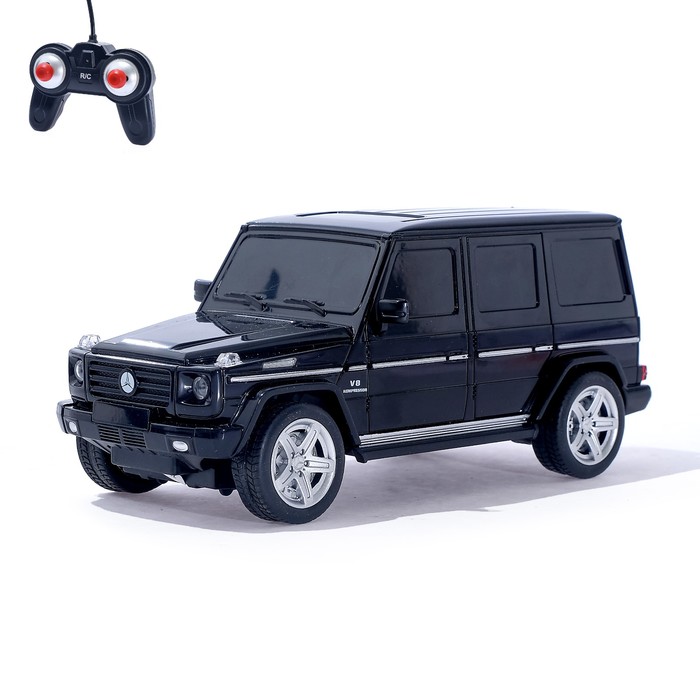 Машина радиоуправляемая Mercedes-Benz G55 AMG, масштаб 1:24, работает от батареек, свет , МИКС, MZ 27029