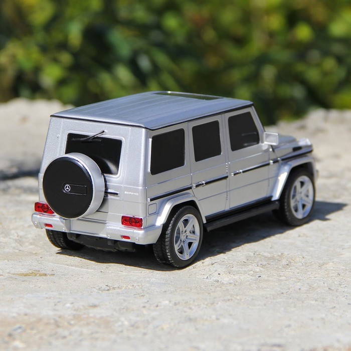 Машина радиоуправляемая Mercedes-Benz G55 AMG, масштаб 1:24, работает от батареек, свет , МИКС, MZ 27029