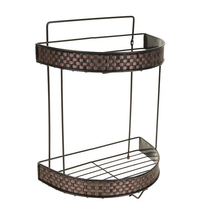 Полка 2х-ярусная "Корзинка", цвет коричневый