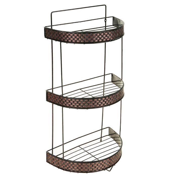 Полка 3х-ярусная "Корзинка", цвет коричневый