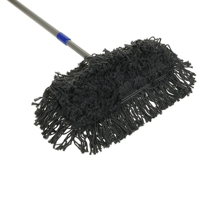 Швабра плоская, телескопическая ручка 77-118 см, х/б насадка