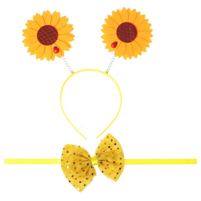 Карнавальный набор "Подсолнух" 2 предмета: ободок, бабочка