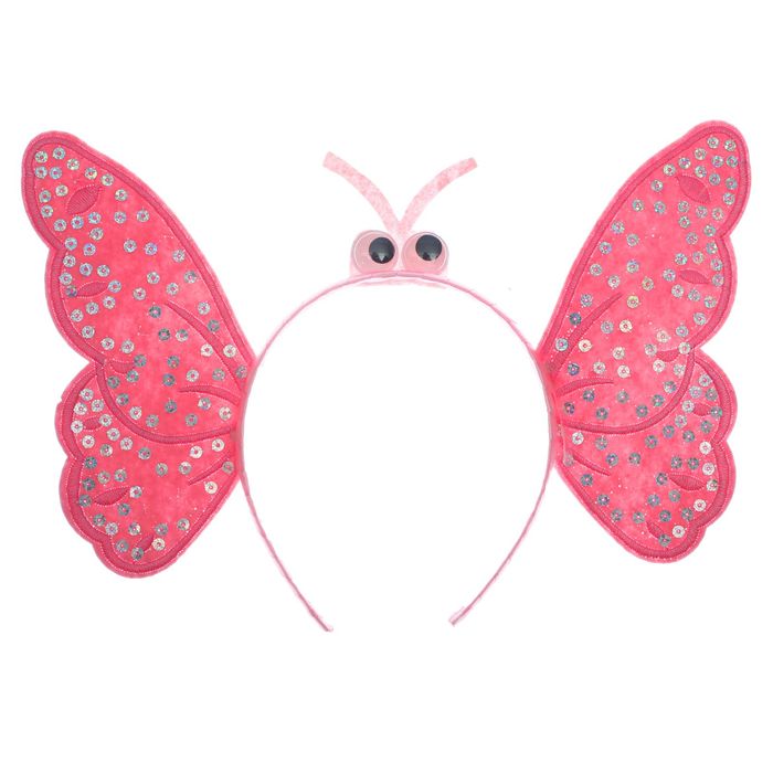 Карнавальный ободок "Бабочка", цвет розовый