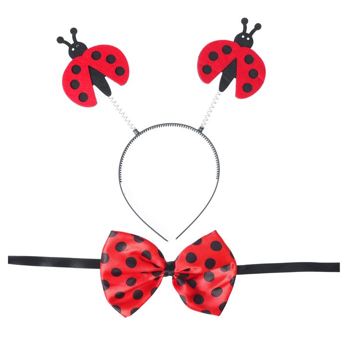 Карнавальный набор "Божья коровка" 2 предмета: ободок, бабочка
