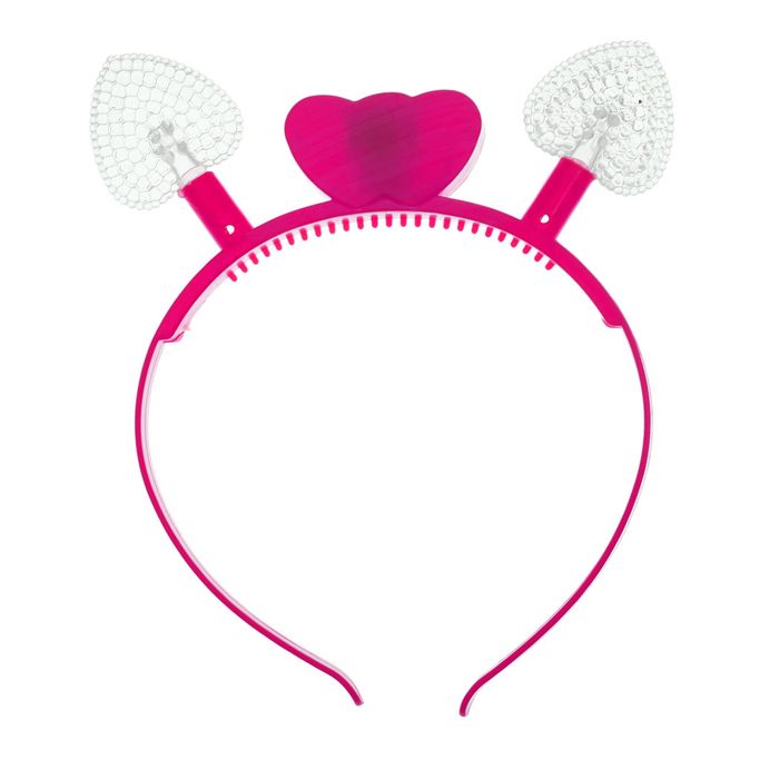 Карнавальный ободок световой "Сердечки", цвета МИКС