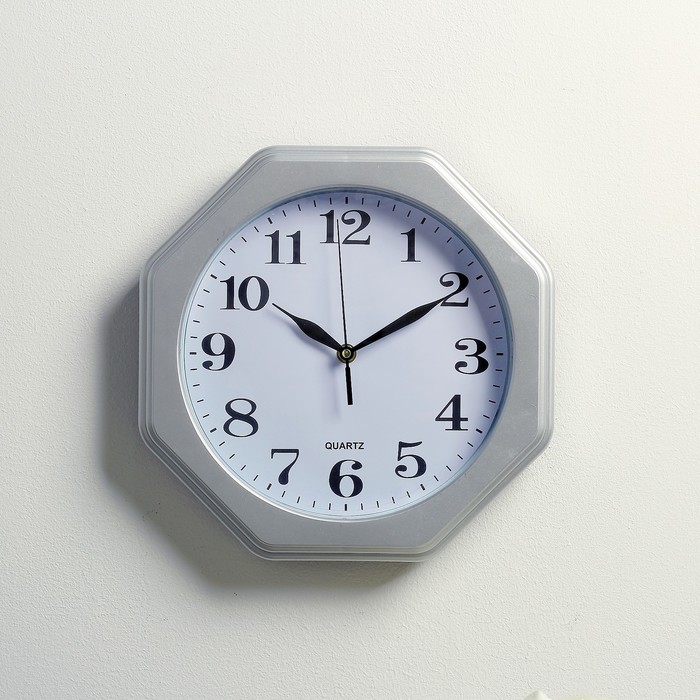 Часы настенные классика, восьмигранник, 30*4,5см микс