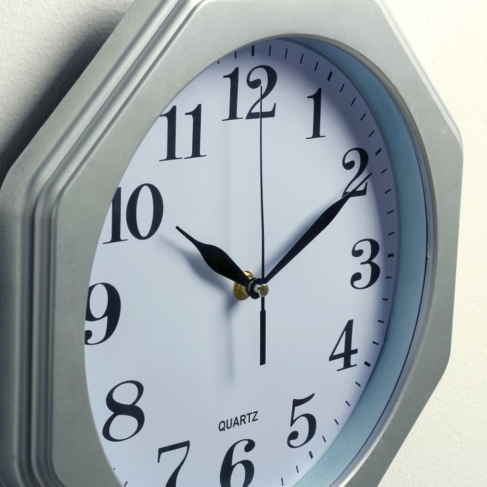 Часы настенные классика, восьмигранник, 30*4,5см микс