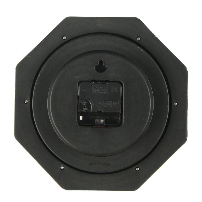 Часы настенные классика, под дерево, восьмиугольник, 23*4см