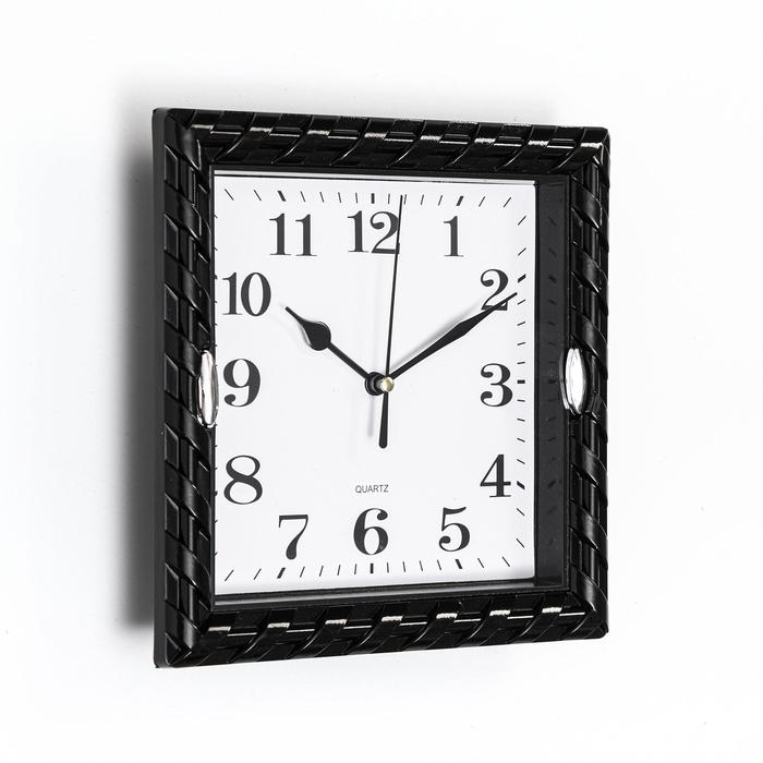 фото Часы настенные "плетёнка", 22 х 22 см, дискретный ход