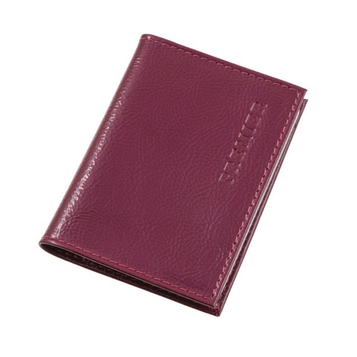 Визитница, 7,5 х 0,5 х 10,5 см, лист на 1 визитку, 24 визитки, цвет фиолетовый