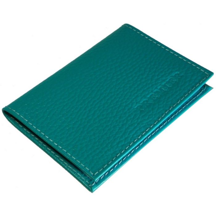 Визитница, лист на 1 визитку, 24 визитки, цвет бирюзовый